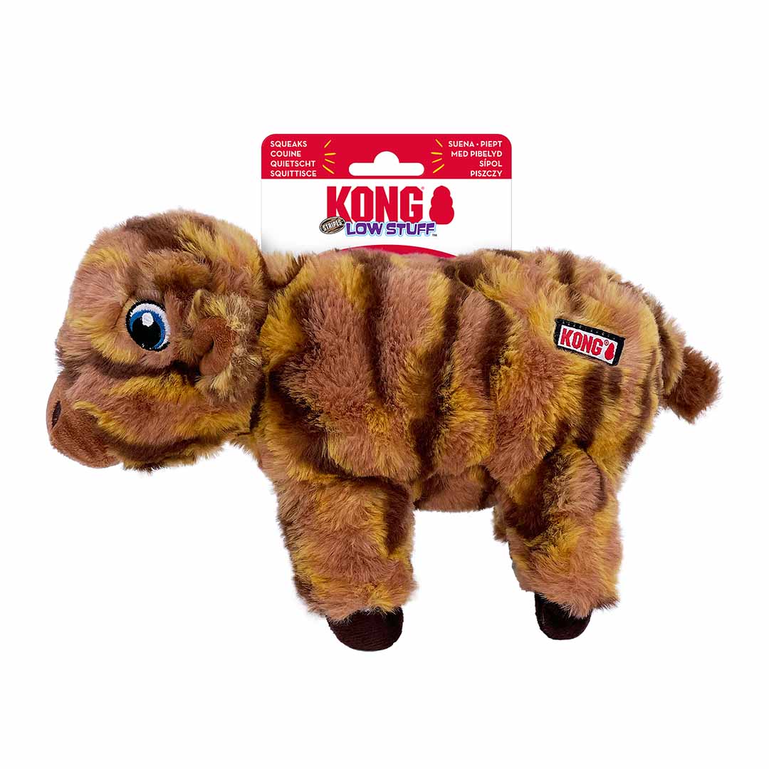 KONG Low Stuff Stripes Cow Brun