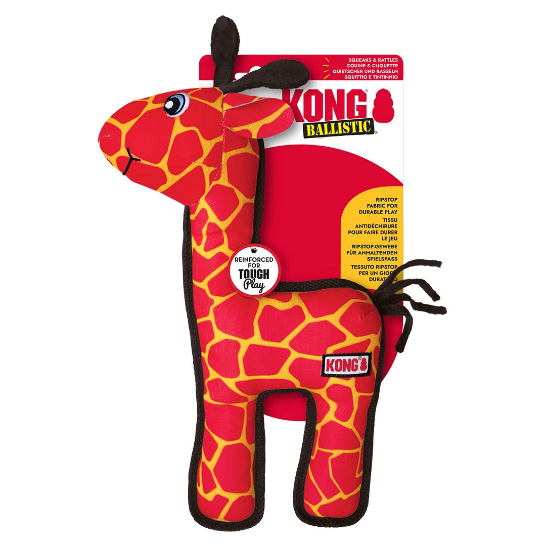 KONG Ballistic Giraffe Rouge
