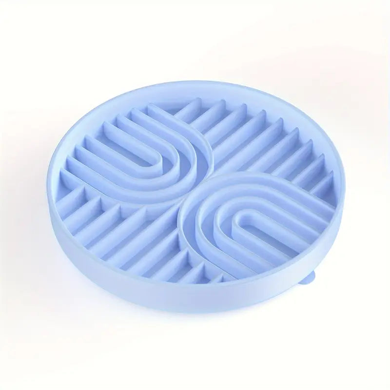 Gamelle ou Tapis de Léchage Rond Anti-Glouton Motif Labyrinthe