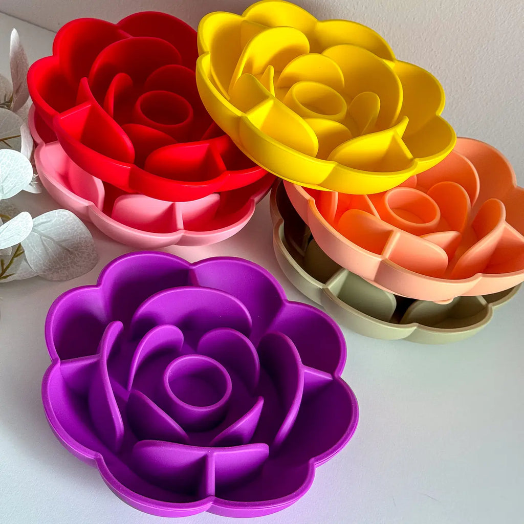 Gamelle Anti-Glouton en Forme de Rose