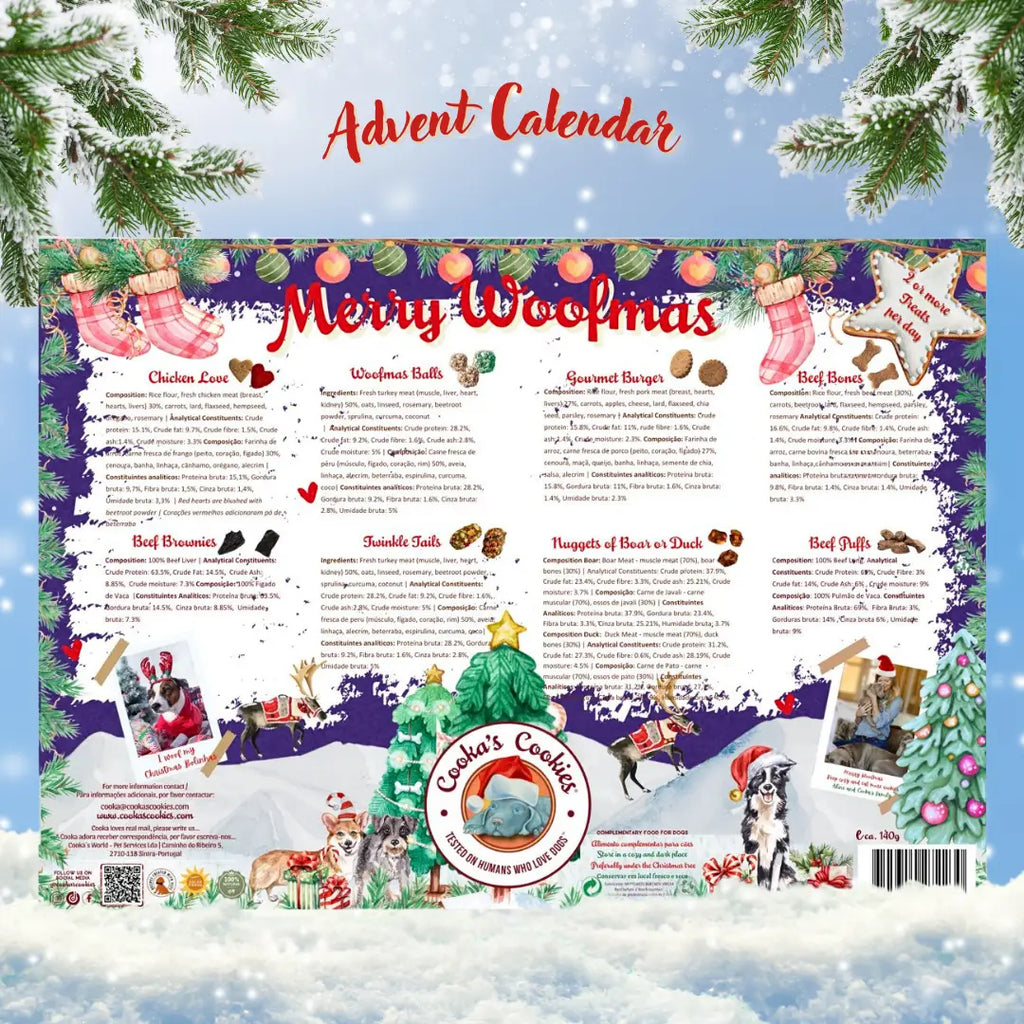 Calendrier de l'Avent de Noël pour chiens (édition premium)