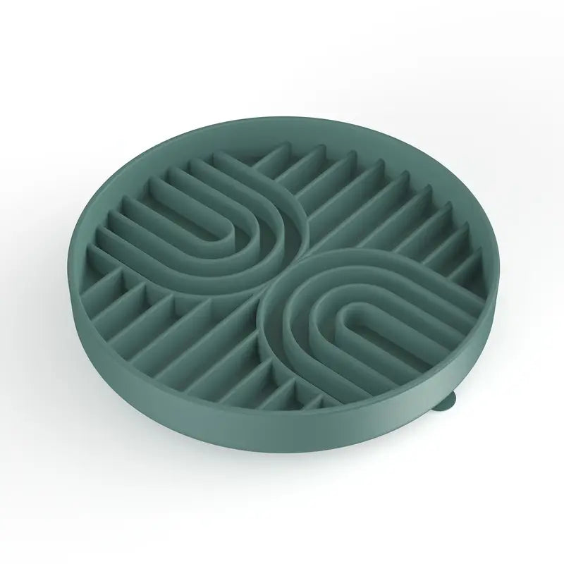 Gamelle ou Tapis de Léchage Rond Anti-Glouton Motif Labyrinthe