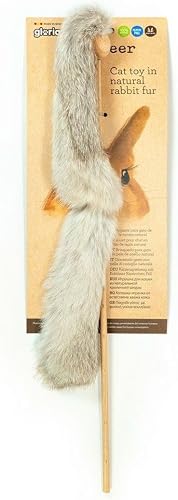 NIEMEYEER – Canne à jouer avec ver en fourrure naturelle de lapin