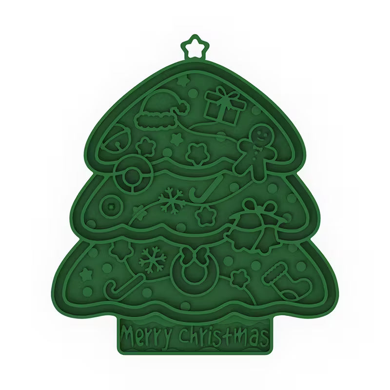 Tapis de léchage pour chien en forme d'arbre Noël