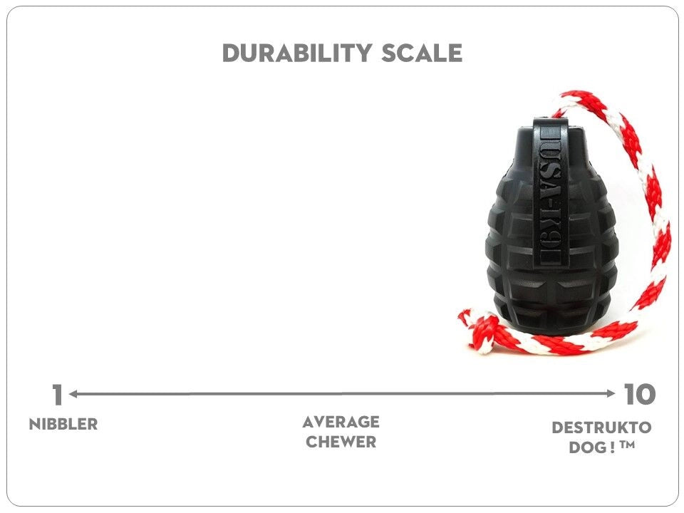 USA-K9 Magnum Grenade -Noir Le Jouet Résistant pour Chiens Énergiques