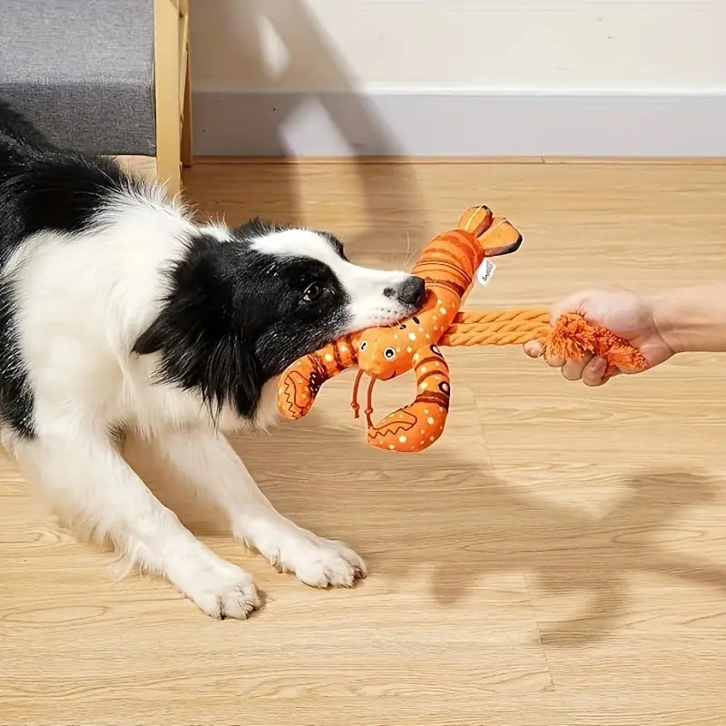 Homard en peluche et corde