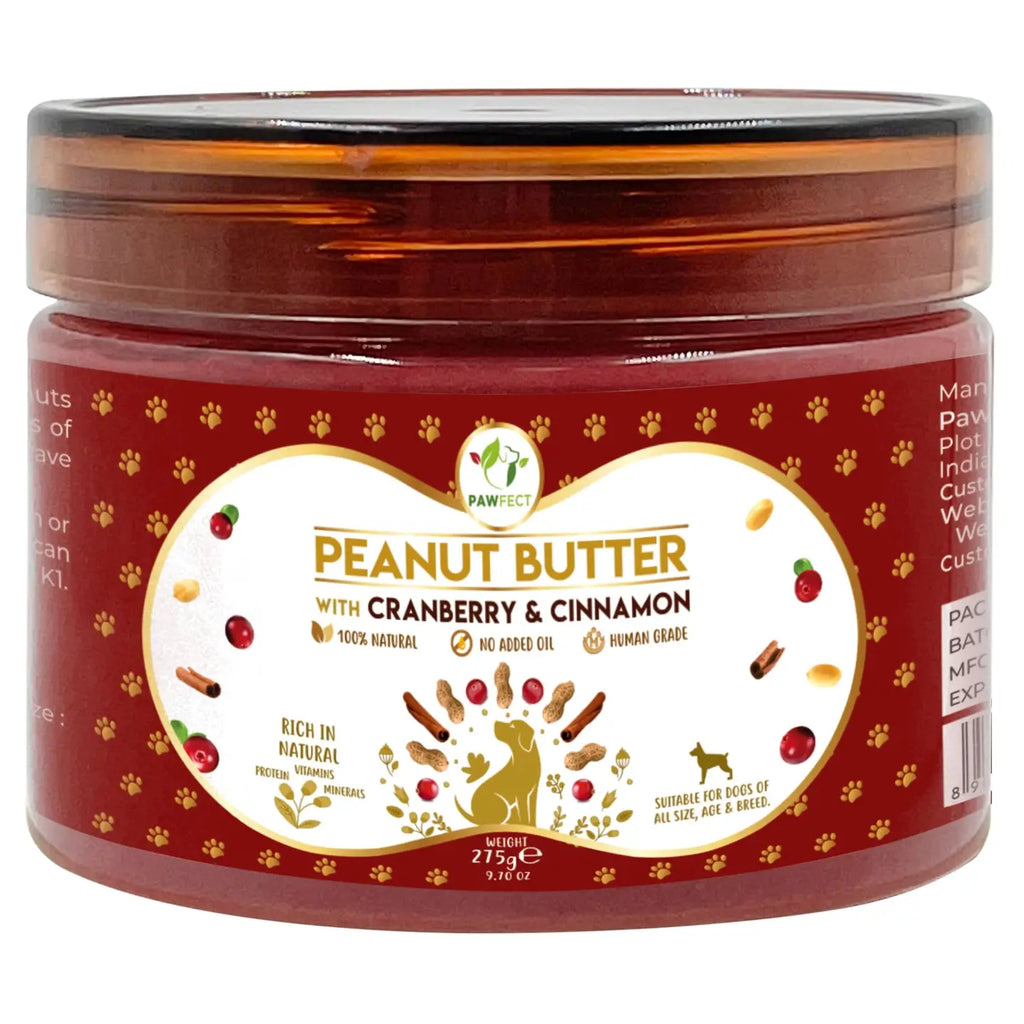 Beurre de cacahuète pour chiens aux canneberges