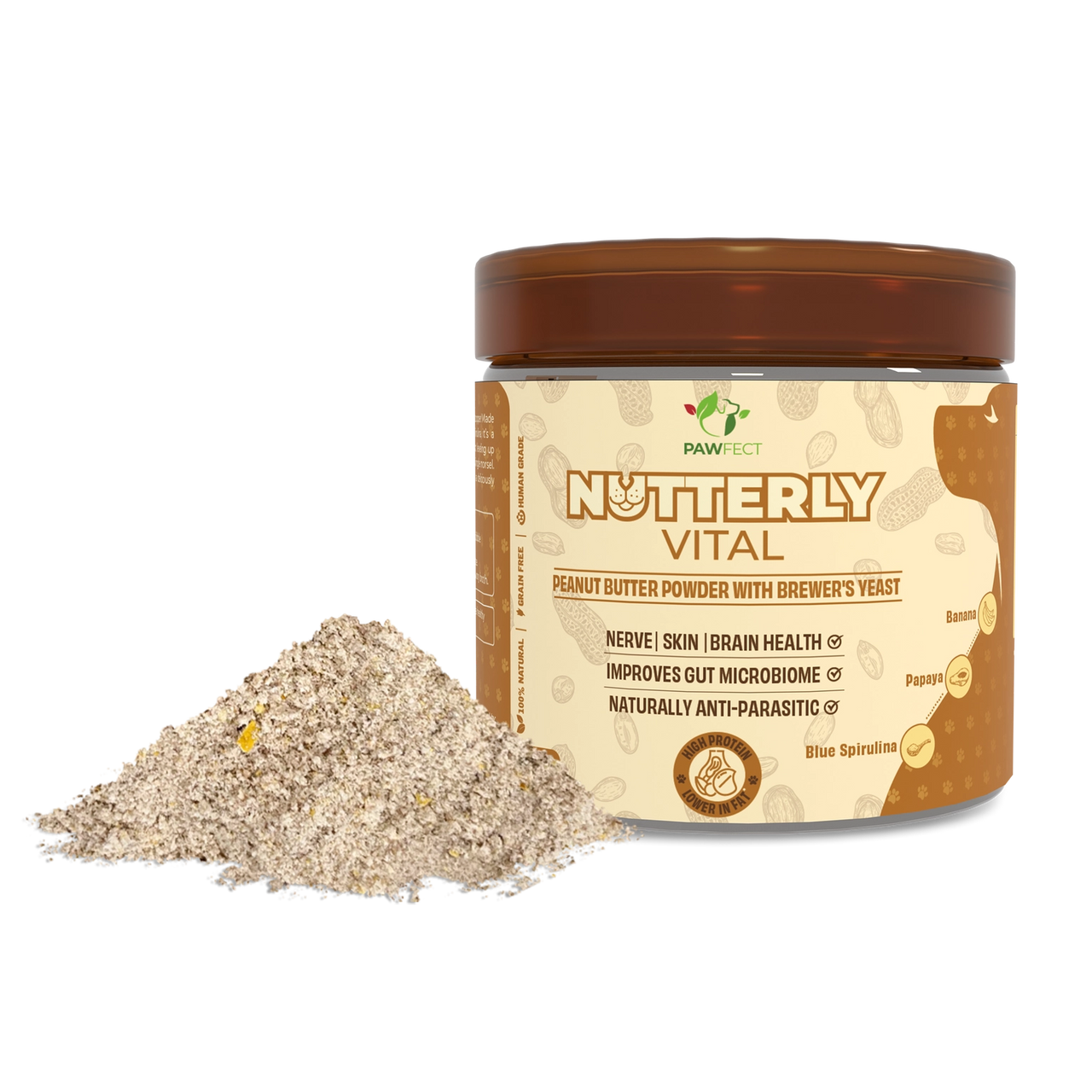 Poudre de Beurre de Cacahuète Nutterly Vital