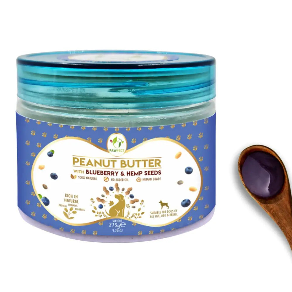 Beurre de cacahuète pour chiens : Myrtilles et chanvre