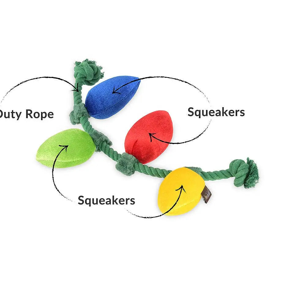 Peluche avec corde lumières de Noël