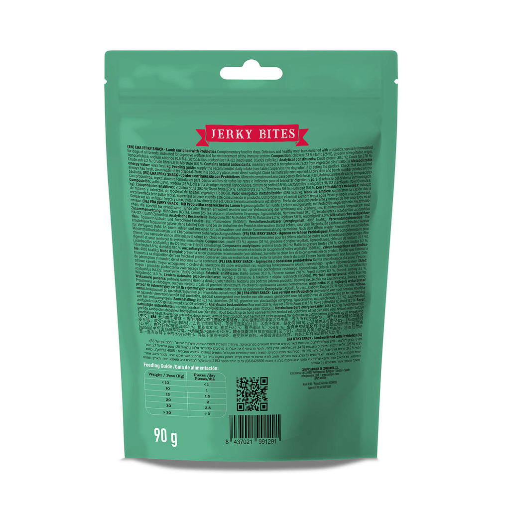Jerky Bites pour chiens Agneau avec Probiotiques