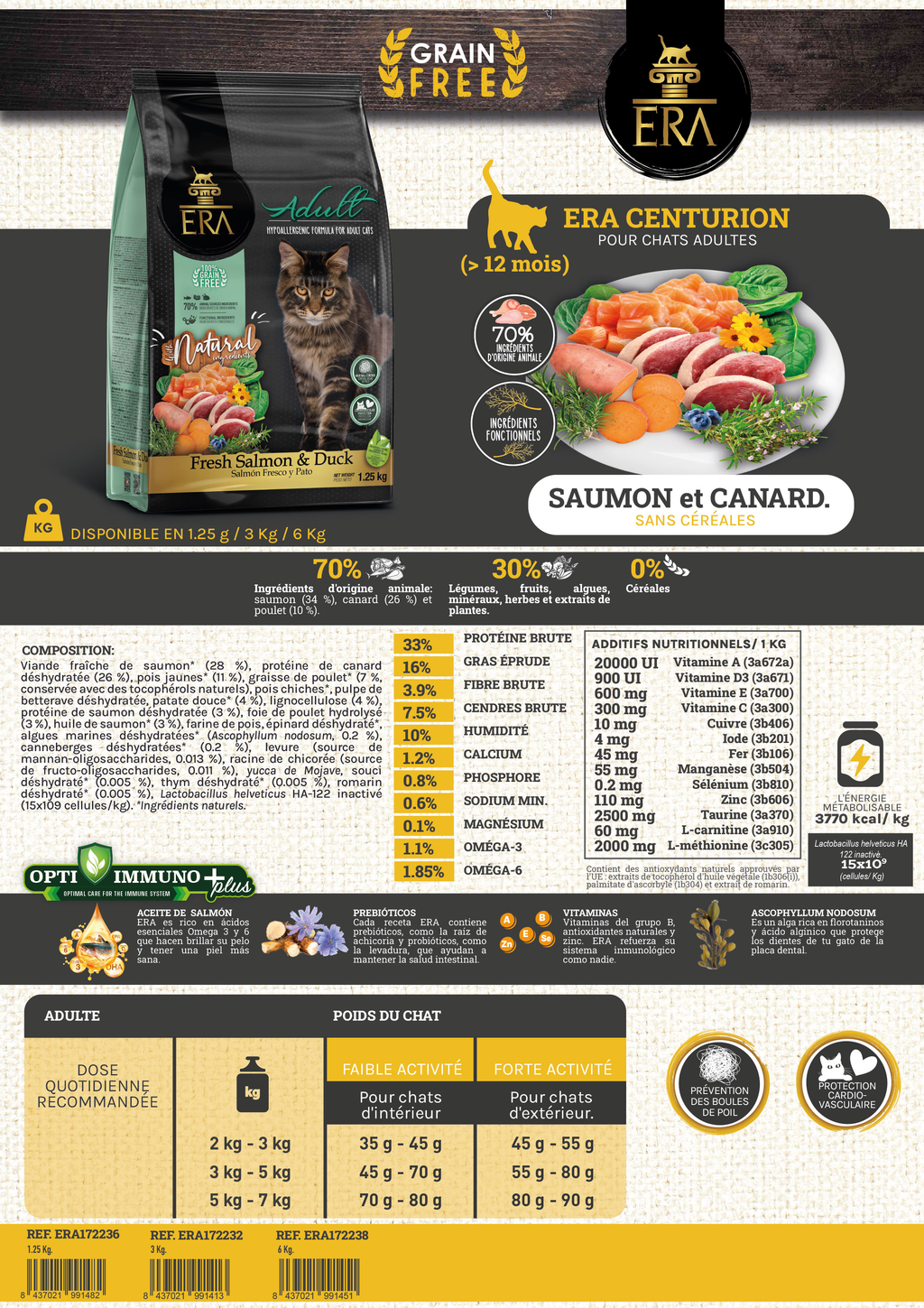ERA ADULT Chat Saumon et Canard