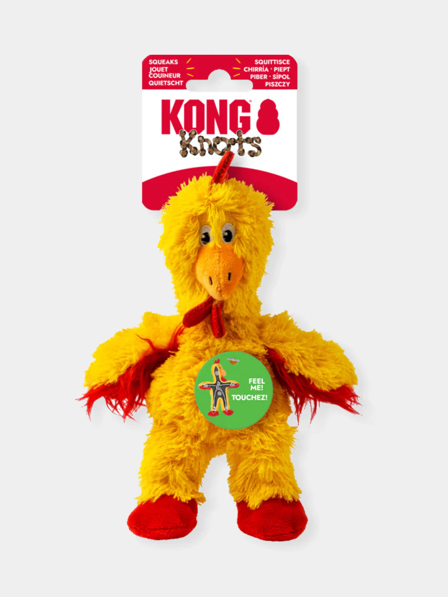 Peluche KONG pour chien - Knots Poulet 🐓S/M