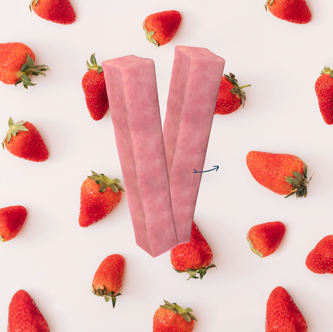 Bâtonnet au fromage de Yak Fraise taille S