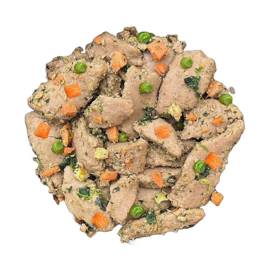 Menu Dinde avec patate douce, petits pois et épinards 400g