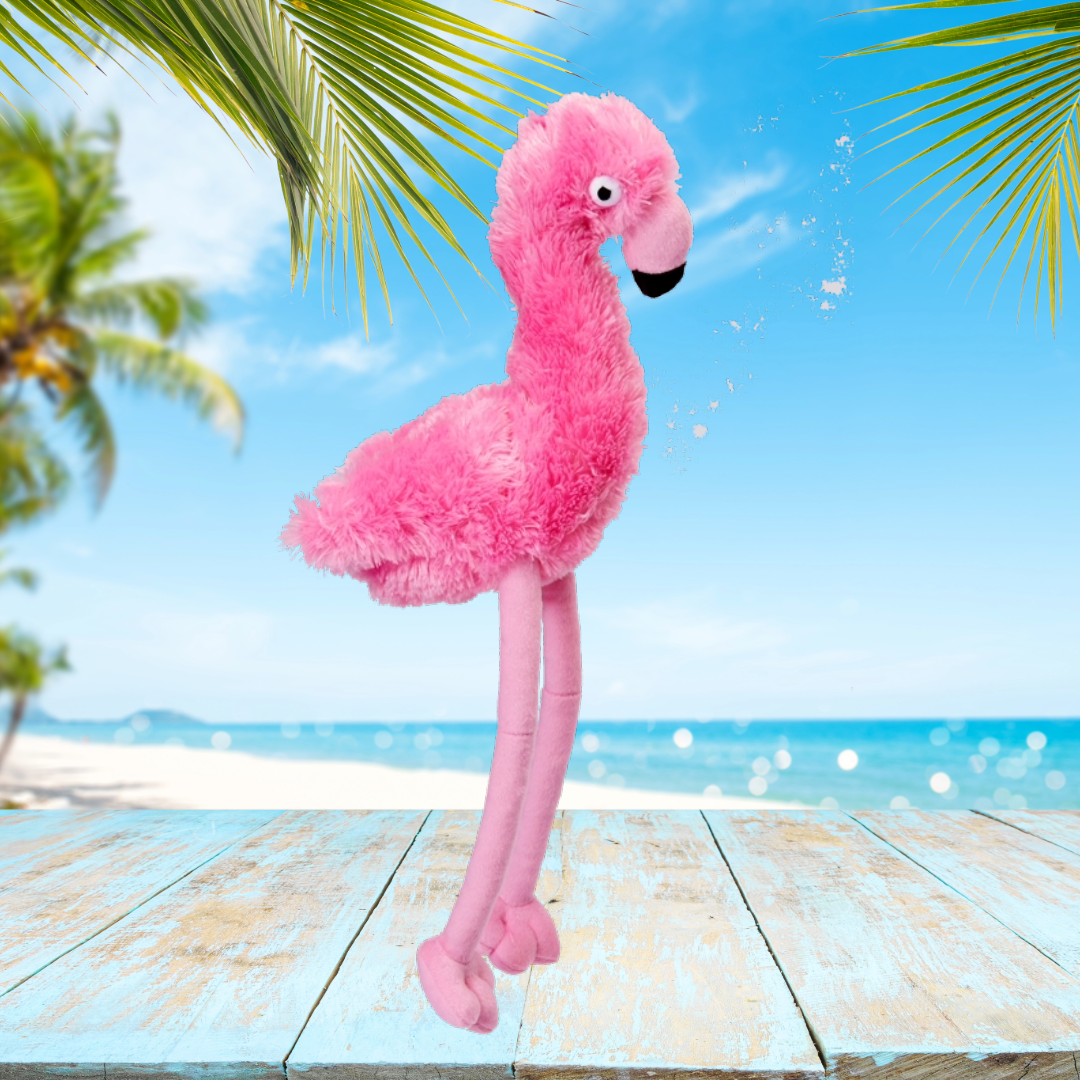 Jouet Peluche "Flamant Rose" pour Chiens