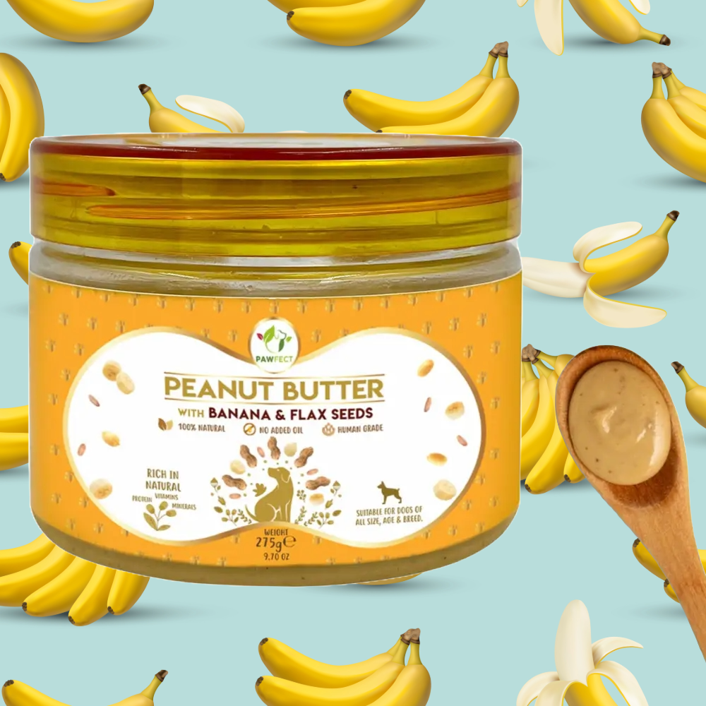 Beurre de cacahuète pour chiens : Banana et graines de Lin