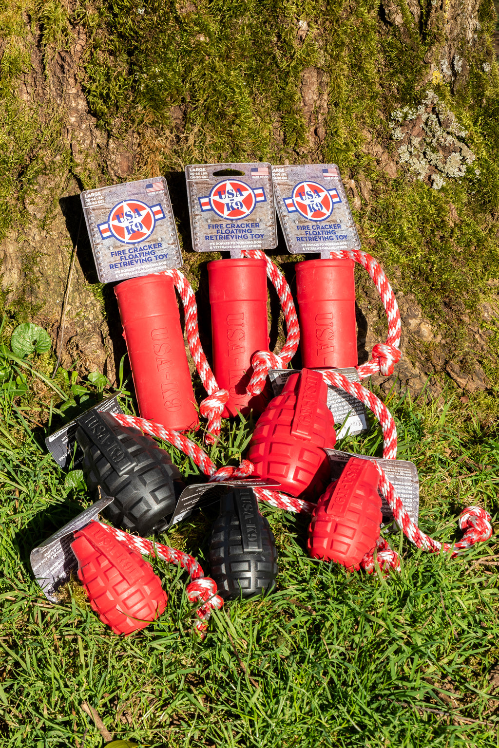 USA-K9 Magnum Grenade -Noir Le Jouet Résistant pour Chiens Énergiques