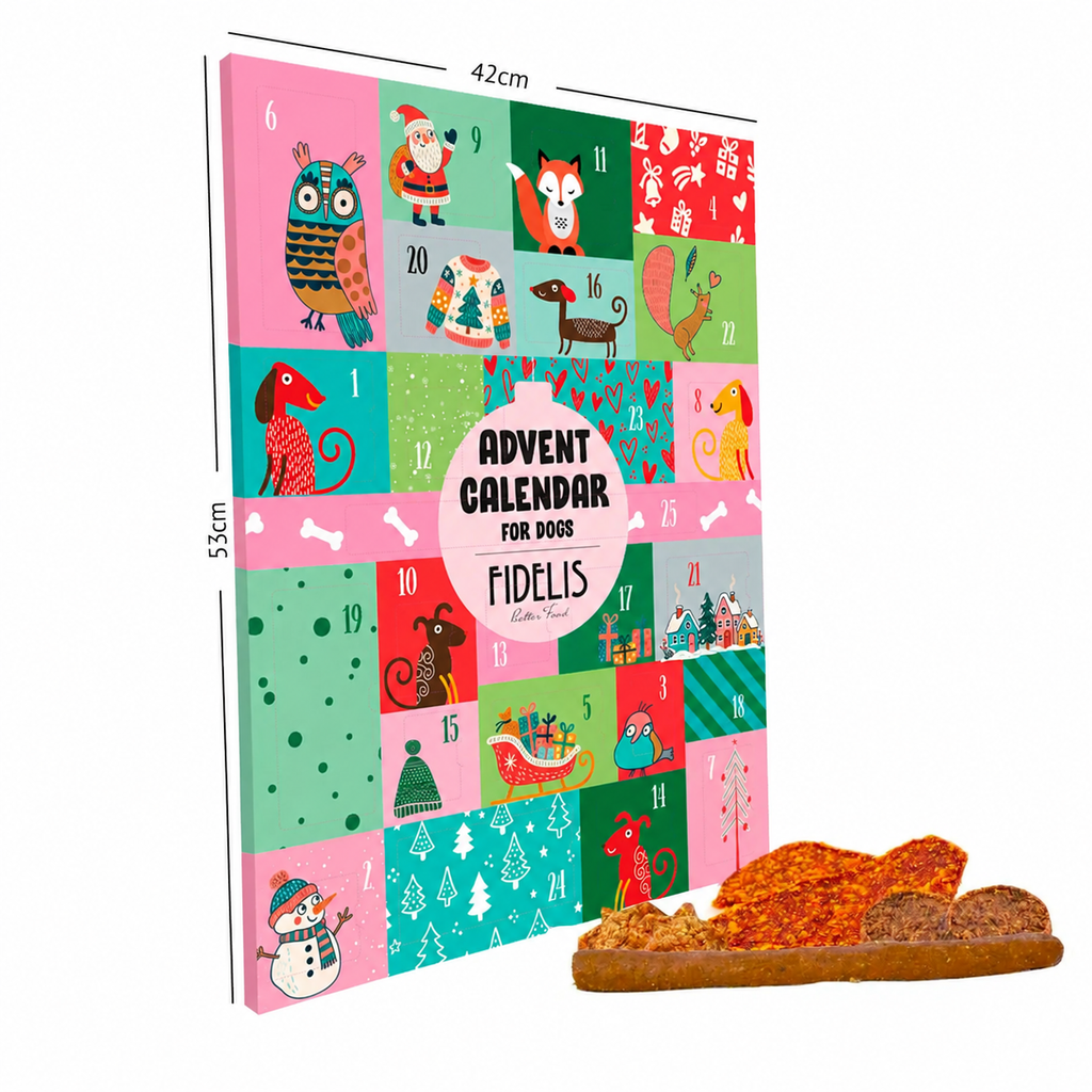 Calendrier de l'Avent XL pour chien Rose
