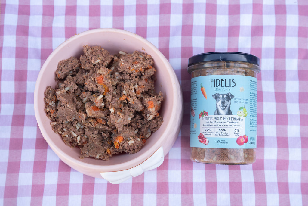 Menu Lapin au riz, carottes et cranberries 400g