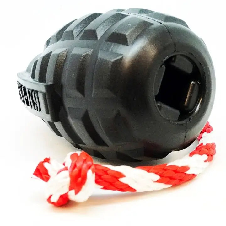 USA-K9 Magnum Grenade -Noir Le Jouet Résistant pour Chiens Énergiques