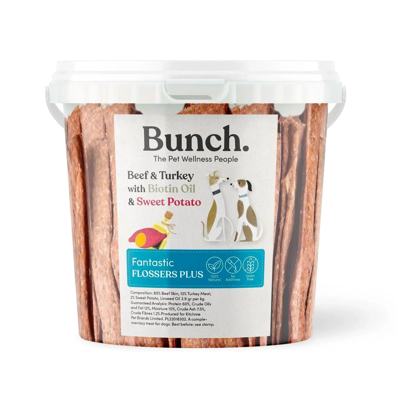 Bâton de mastication Dinde et Boeuf avec biotine et huile de lin