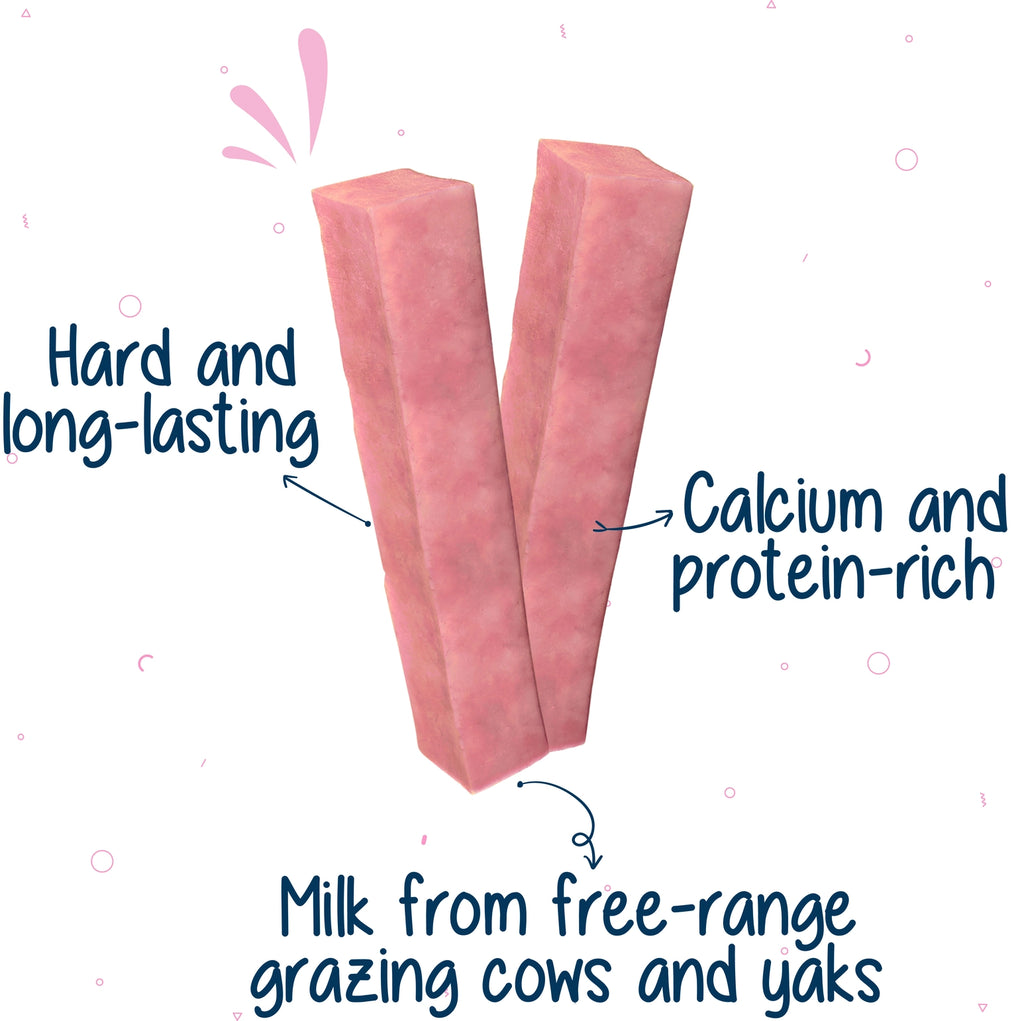 Bâtonnet au fromage de Yak Fraise taille S