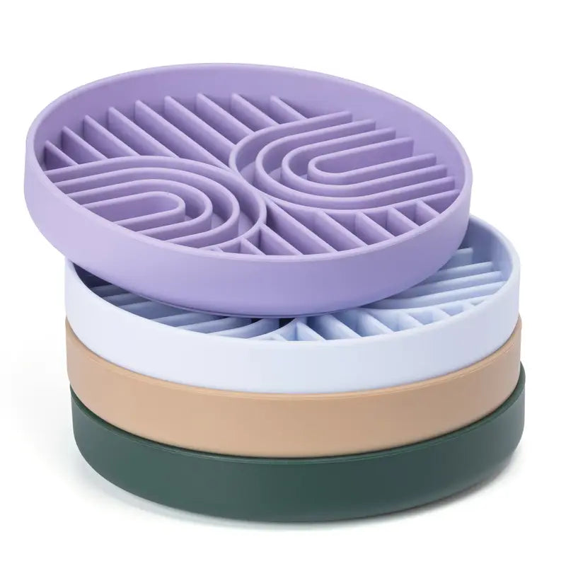Gamelle ou Tapis de Léchage Rond Anti-Glouton Motif Labyrinthe
