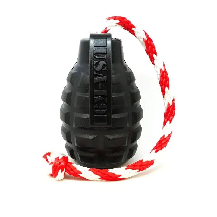 USA-K9 Magnum Grenade -Noir Le Jouet Résistant pour Chiens Énergiques