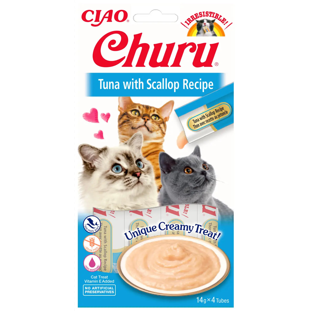 Churu Thon et Pétoncle Chat 4 x 14 g