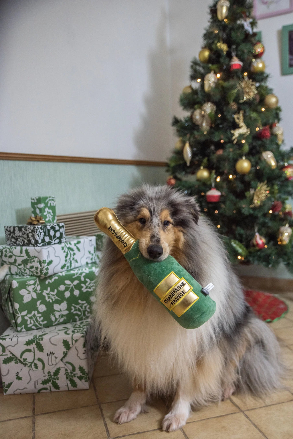 Peluche bouteille Champagne