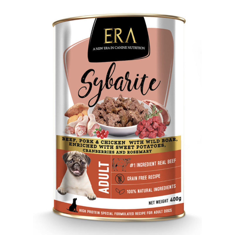 ERA Sybarite chien Boeuf, Porc, Poulet et Sanglier 400g