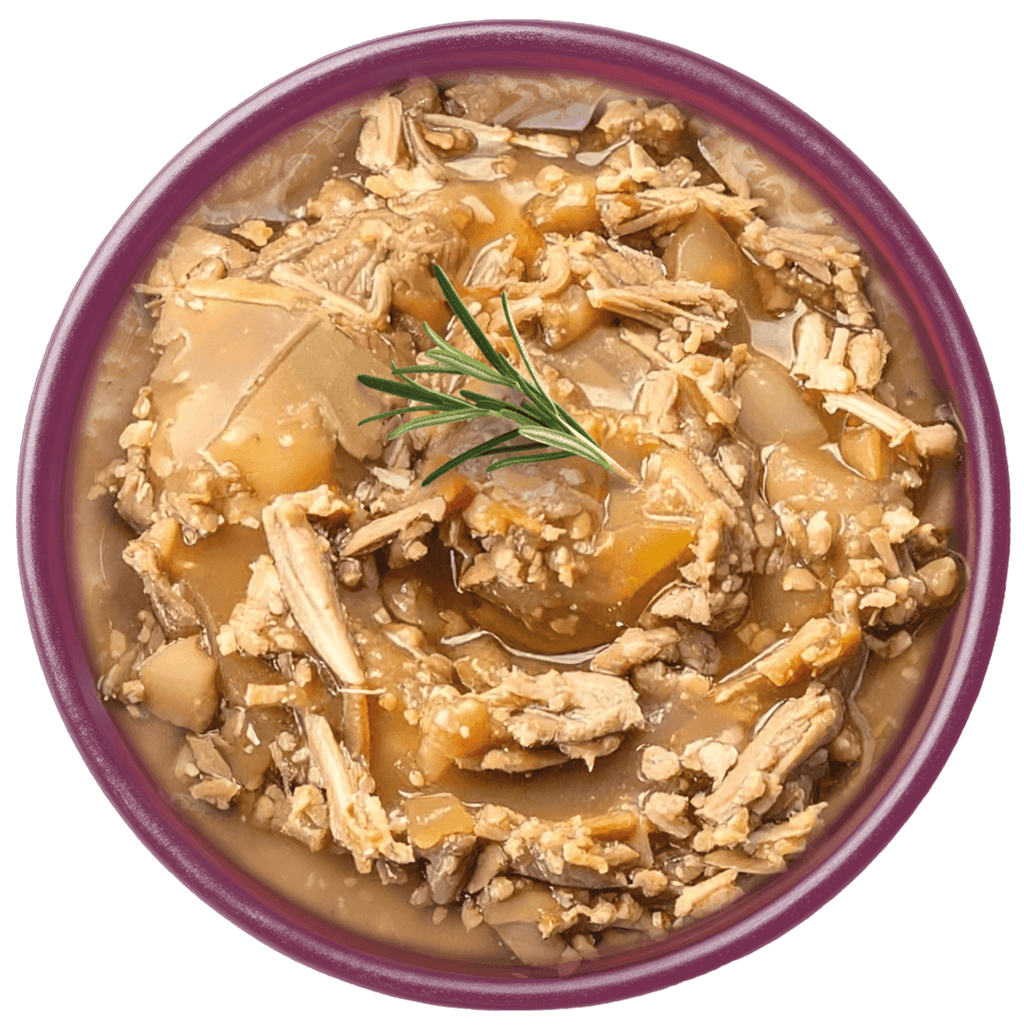 Ragoût de poulet maison pour chiens en sauce